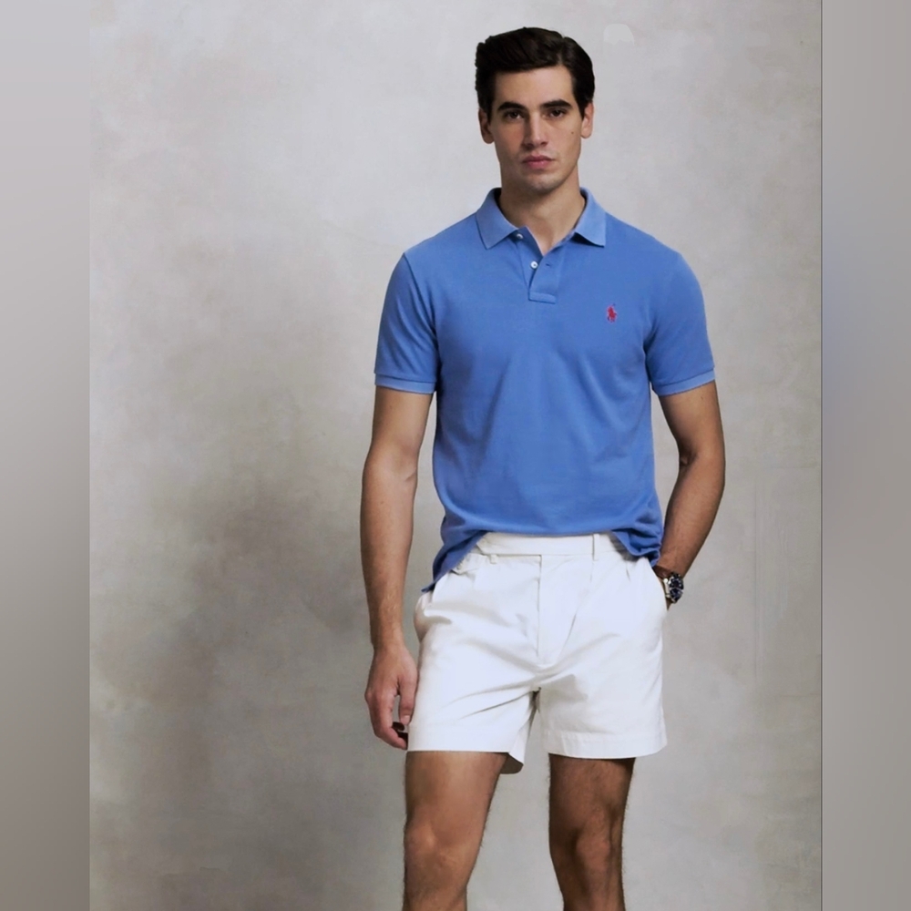 Polo Ralph Lauren Classic-Fit Cotton Polo Shirt Campus Blue Size XXL - Picture 6 of 13
